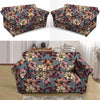 Flower Print Loveseat Cover-grizzshop