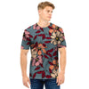 Flower Print Men T Shirt-grizzshop