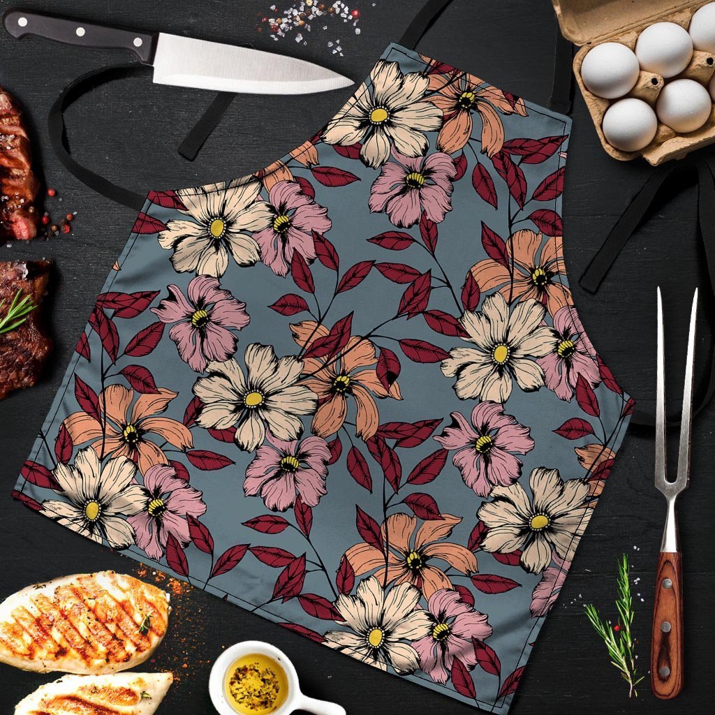 Flower Print Men's Apron-grizzshop