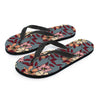 Flower Print Men's Flip Flops-grizzshop