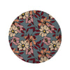 Flower Print Round Rug-grizzshop