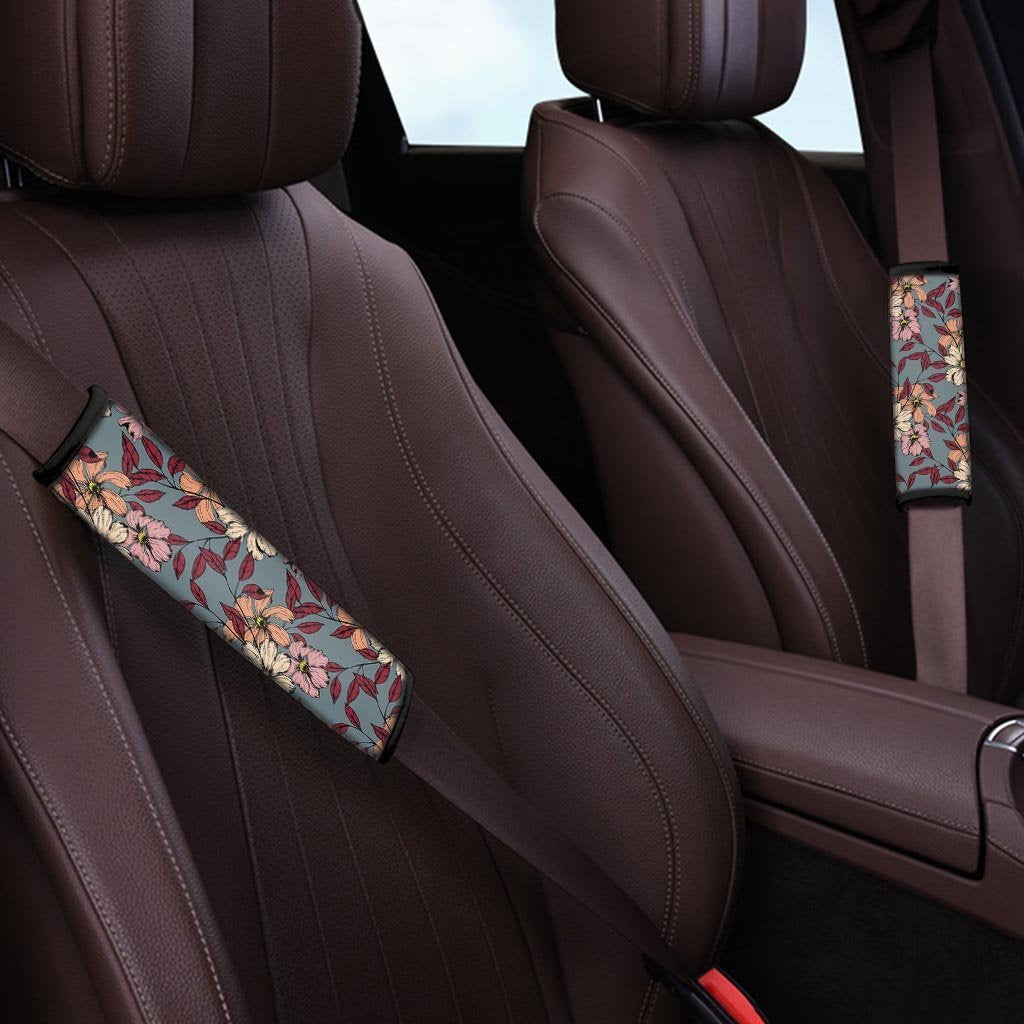 Flower Print Seat Belt Cover-grizzshop