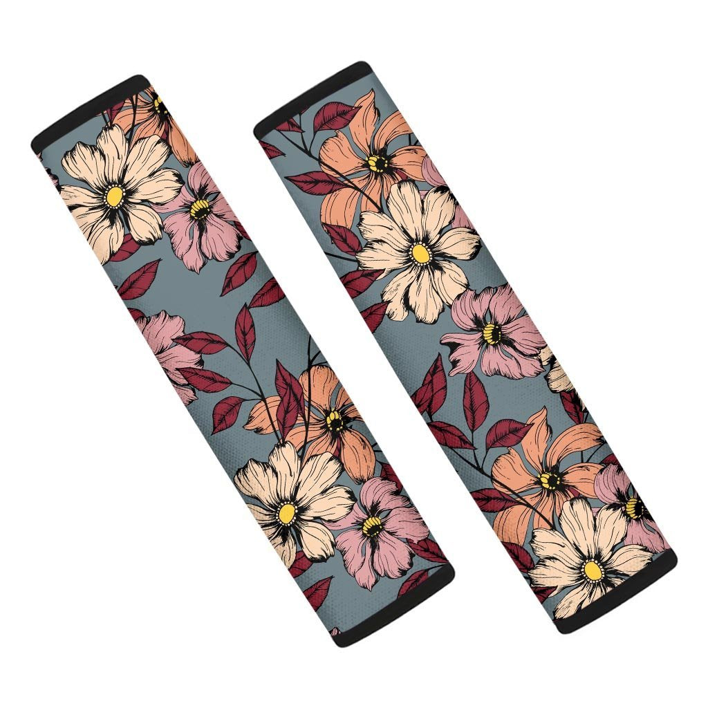 Flower Print Seat Belt Cover-grizzshop