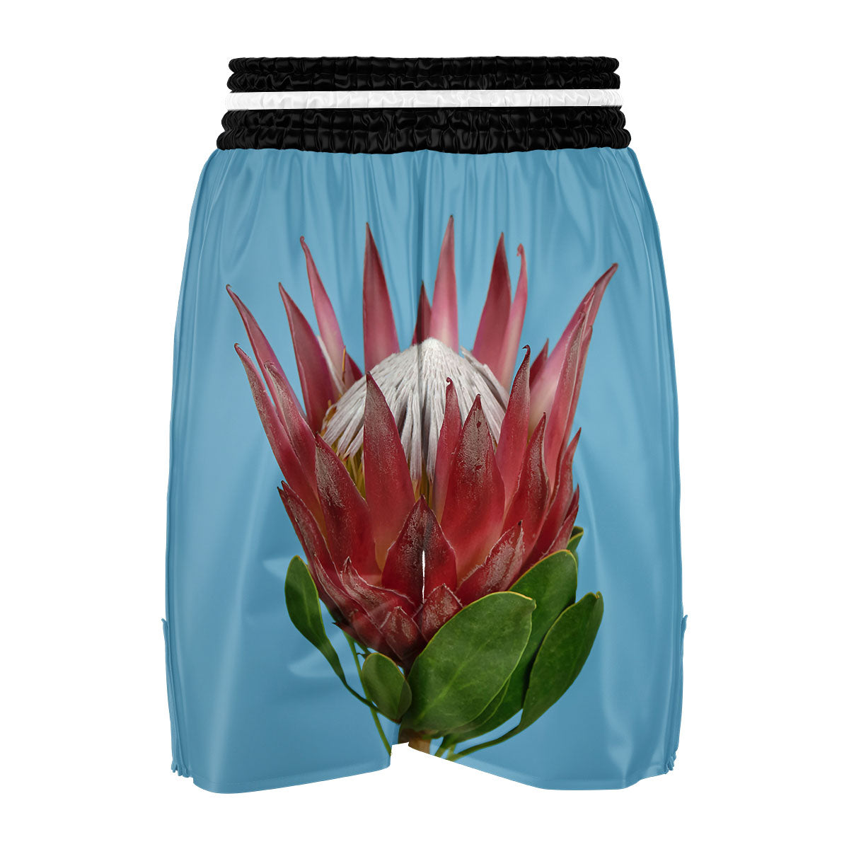 Flower Protea Print Boxing Shorts-grizzshop