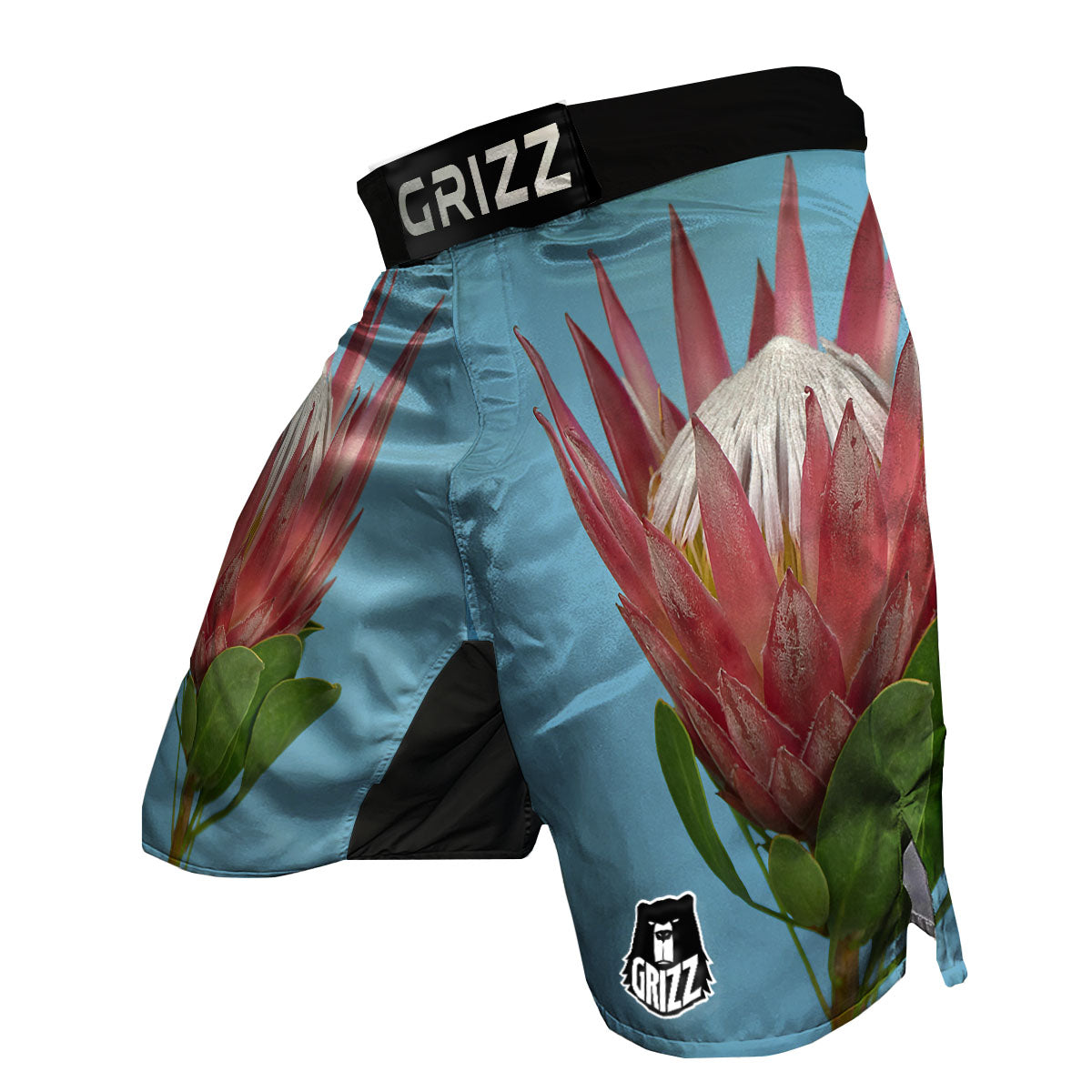 Flower Protea Print MMA Shorts-grizzshop