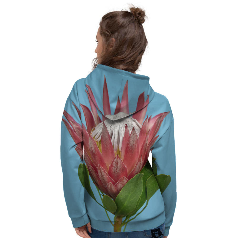 Flower Protea Print Women's Hoodie-grizzshop