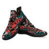 Flower Psychedelic Hawaiian Print Black Athletic Shoes-grizzshop