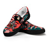 Flower Psychedelic Hawaiian Print Black Slip On Shoes-grizzshop