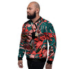 Flower Psychedelic Hawaiian Print Men's Bomber Jacket-grizzshop