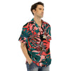 Flower Psychedelic Hawaiian Print Men's Hawaiian Shirt-grizzshop