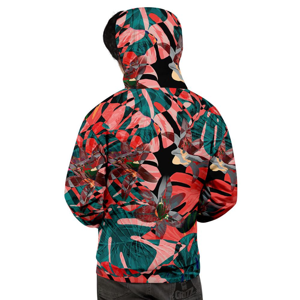 Flower Psychedelic Hawaiian Print Men's Hoodie-grizzshop