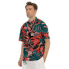 Flower Psychedelic Hawaiian Print Men's Short Sleeve Shirts-grizzshop