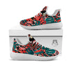 Flower Psychedelic Hawaiian Print White Athletic Shoes-grizzshop