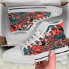 Flower Psychedelic Hawaiian Print White High Top Shoes-grizzshop