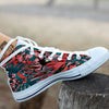 Flower Psychedelic Hawaiian Print White High Top Shoes-grizzshop