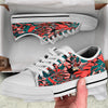 Flower Psychedelic Hawaiian Print White Low Top Shoes-grizzshop