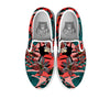 Flower Psychedelic Hawaiian Print White Slip On Shoes-grizzshop