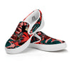 Flower Psychedelic Hawaiian Print White Slip On Shoes-grizzshop