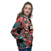 Flower Psychedelic Hawaiian Print Women's Hoodie-grizzshop