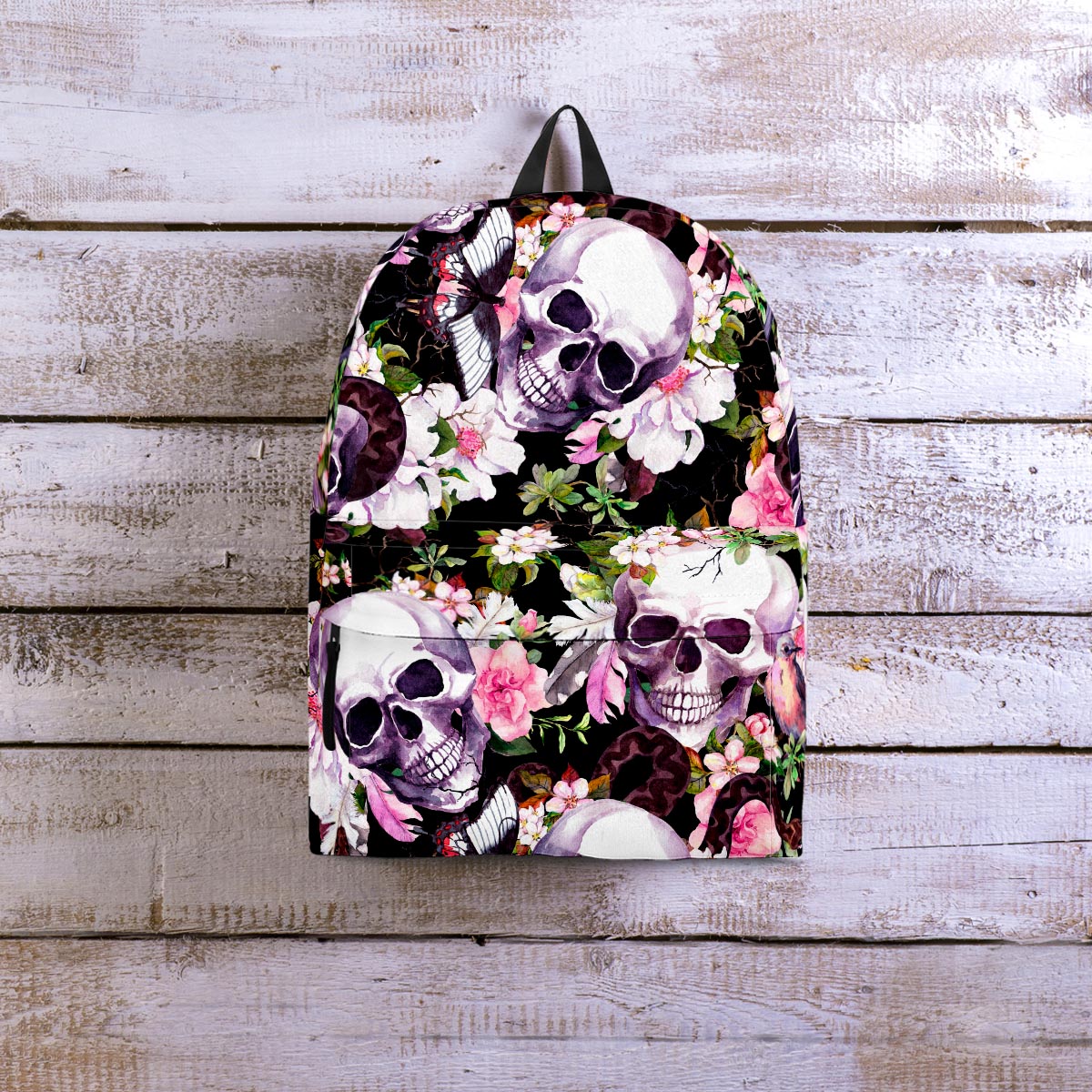 Flower Skull Backpack-grizzshop