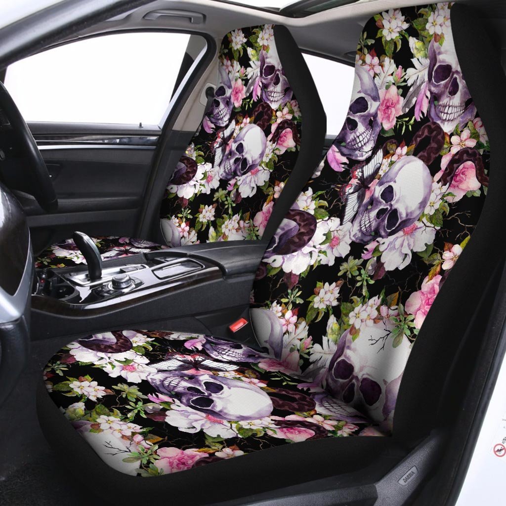 Flower Skull Car Seat Covers-grizzshop