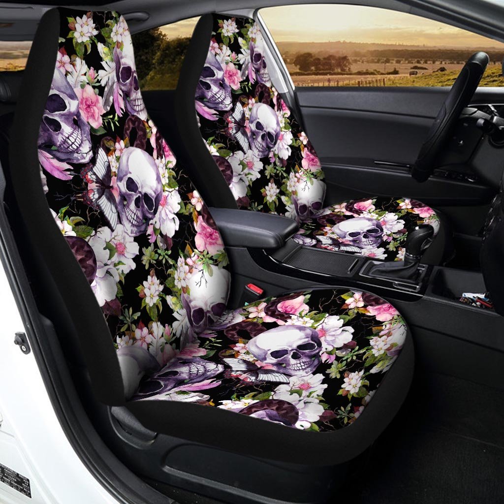 Flower Skull Car Seat Covers-grizzshop