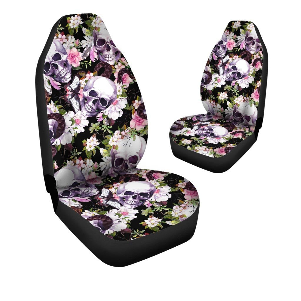 Flower Skull Car Seat Covers-grizzshop