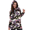 Flower Skull Hoodie Dress-grizzshop