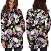 Flower Skull Hoodie Dress-grizzshop