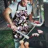 Flower Skull Men's Apron-grizzshop