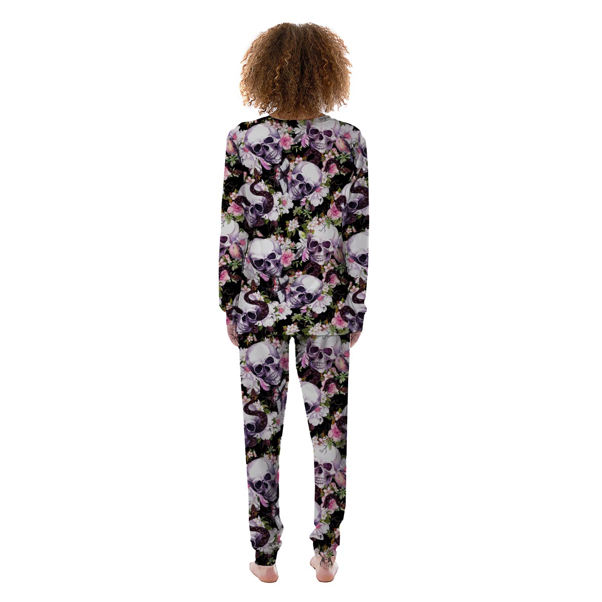 Flower Skull Women's Pajamas-grizzshop