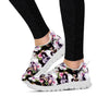 Flower Skull Women's Sneakers-grizzshop