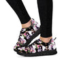 Flower Skull Women's Sneakers-grizzshop