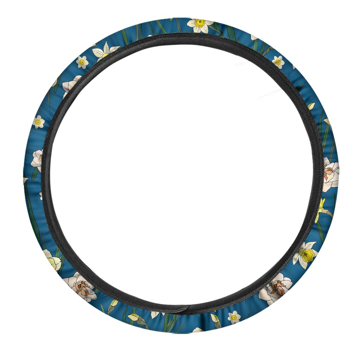 Flower Spring Daffodil Print Pattern Car Steering Wheel Cover-grizzshop