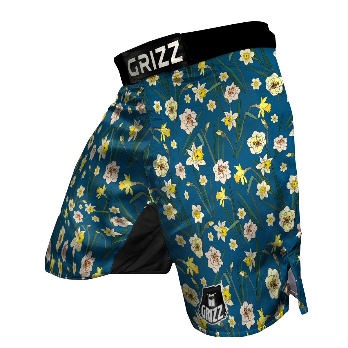 Flower Spring Daffodil Print Pattern MMA Shorts-grizzshop