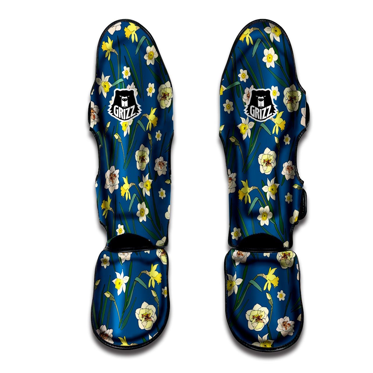 Flower Spring Daffodil Print Pattern Muay Thai Shin Guards-grizzshop