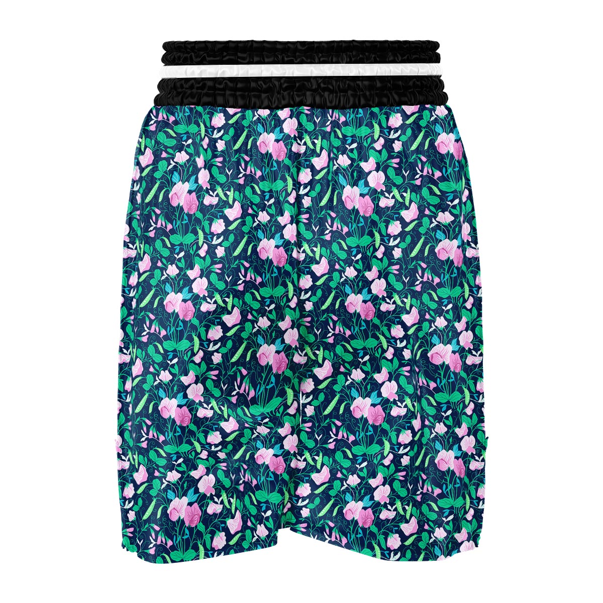 Flower Sweet Pea Print Pattern Boxing Shorts-grizzshop