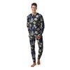 Flower White Daffodil Print Pattern Men's Pajamas-grizzshop