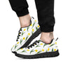 Flower Yellow Tulip White Print Pattern Black Sneaker-grizzshop