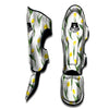 Flower Yellow Tulip White Print Pattern Muay Thai Shin Guards-grizzshop