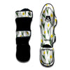 Flower Yellow Tulip White Print Pattern Muay Thai Shin Guards-grizzshop