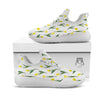 Flower Yellow Tulip White Print Pattern White Athletic Shoes-grizzshop