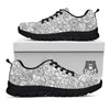 Flower Zentangle Print Pattern Black Sneaker-grizzshop