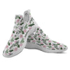 Flowers And Hemp Leaves Print Pattern White Athletic Shoes-grizzshop