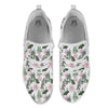 Flowers And Hemp Leaves Print Pattern White Athletic Shoes-grizzshop