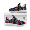 Flowers Hawaii Exotic Print Pattern White Athletic Shoes-grizzshop