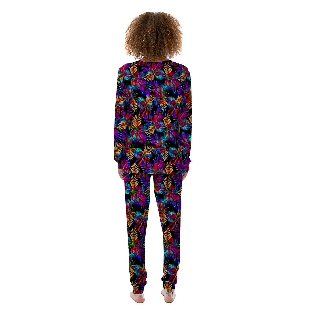 Flowers Hawaii Exotic Print Pattern Women's Pajamas-grizzshop