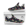 Flowers Hawaiian Tropical Print Pattern White Athletic Shoes-grizzshop