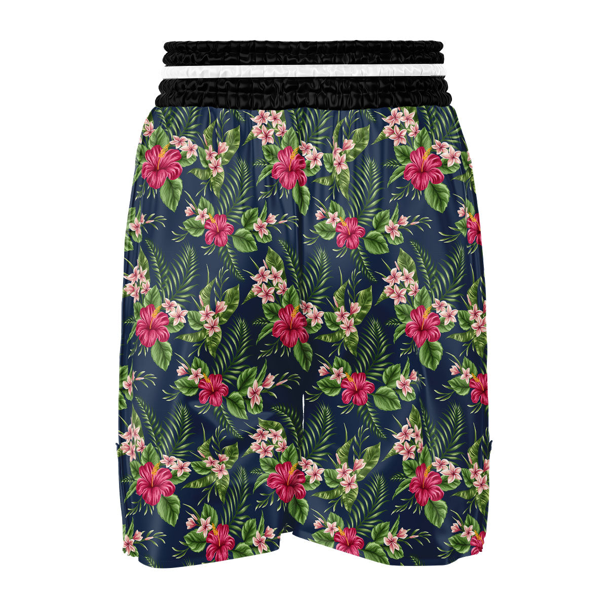 Flowers Hibiscus Plumeria Print Pattern Boxing Shorts-grizzshop