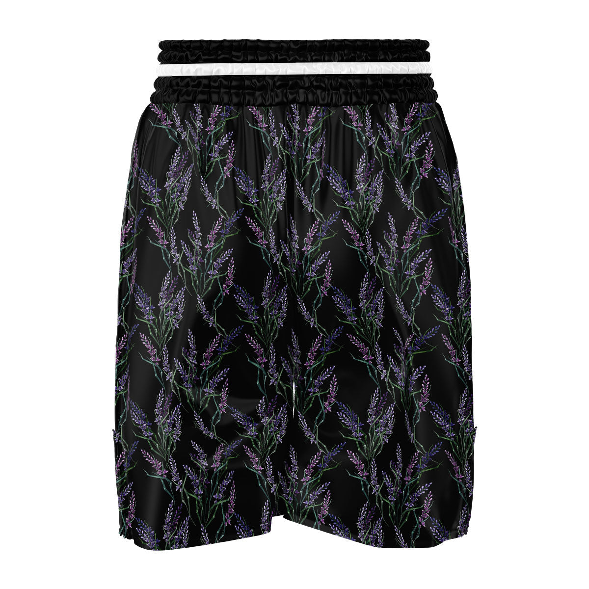 Flowers Lavender Print Pattern Boxing Shorts-grizzshop